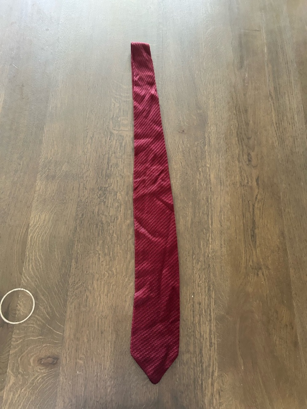 Coach men’s knit maroon wine necktie tie - Picture 3 of 9